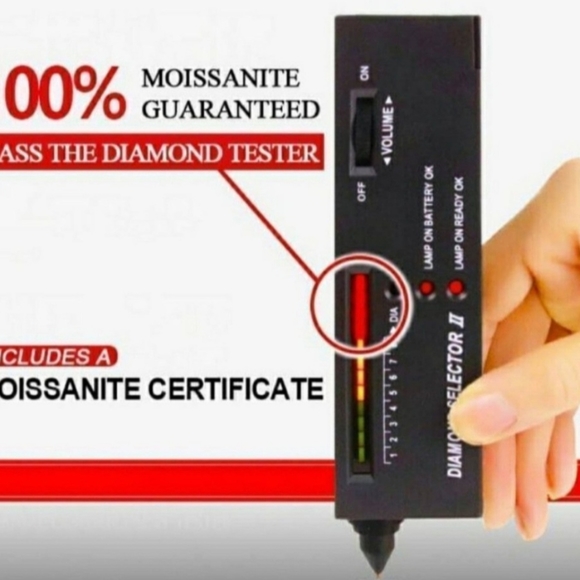 New 3ct Beautiful Moissanite Diamond Pendant With A Chain - Picture 7 of 8